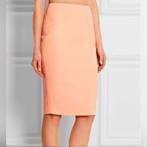 Elizabeth and James Mango Coral lined split slit Pencil Skirt size 0